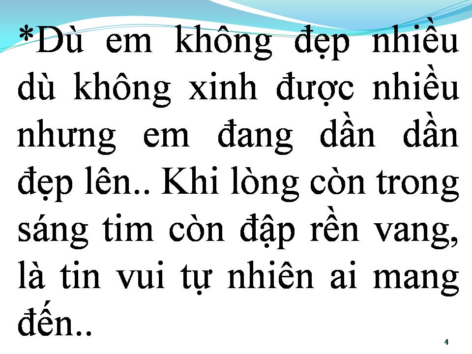 Lời bài hát CHO EM