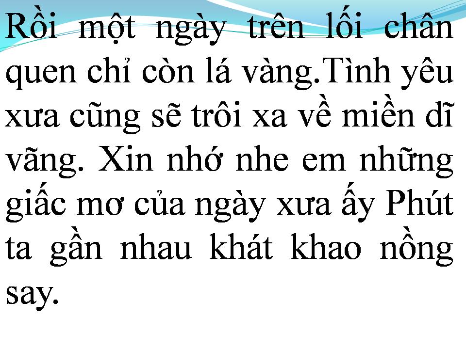 Lời bài hát CHO EM CŨNG LÀ CHO TÔI