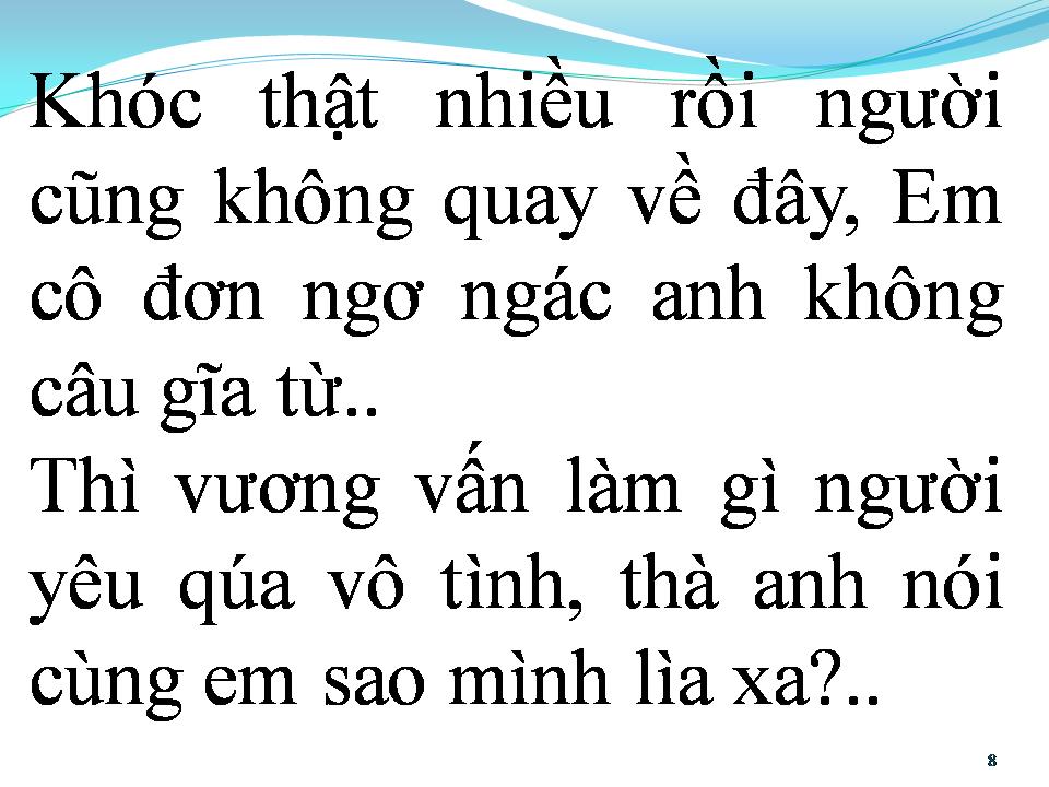 Lời bài hát CHO EM LỜI CUỐI