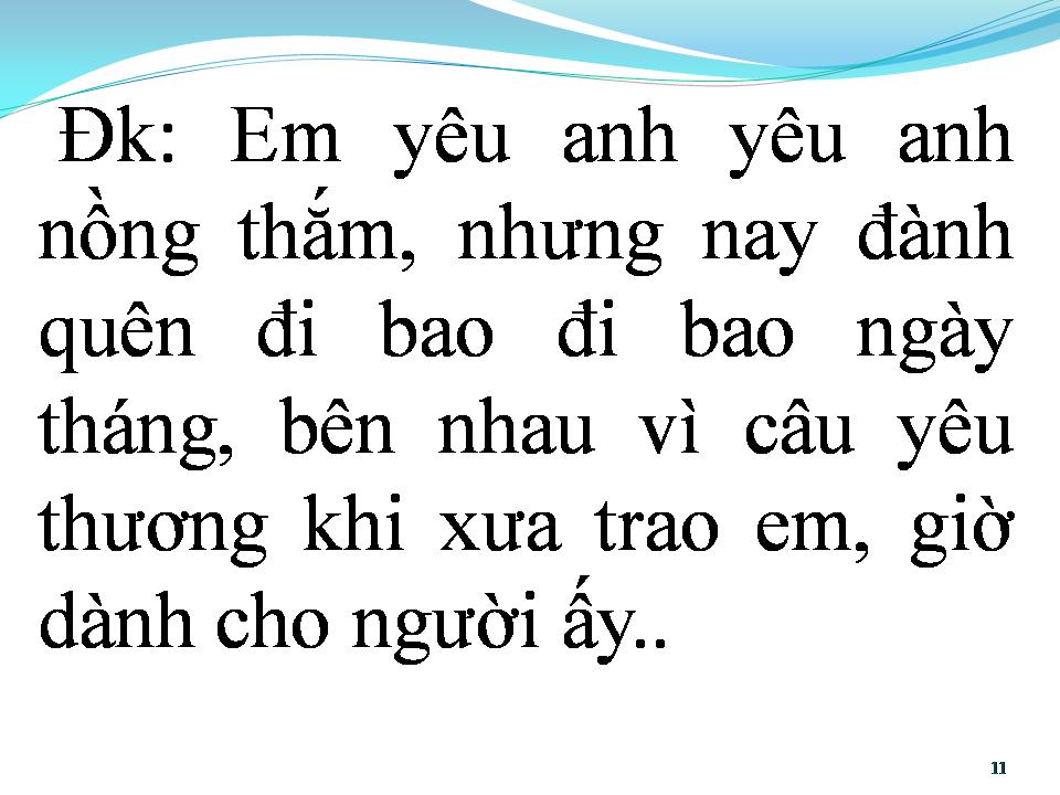 Lời bài hát CHO EM LỜI CUỐI