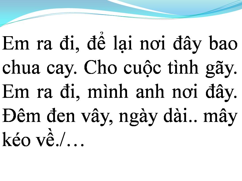 Lời bài hát CHO EM TRONG NỖI NHỚ