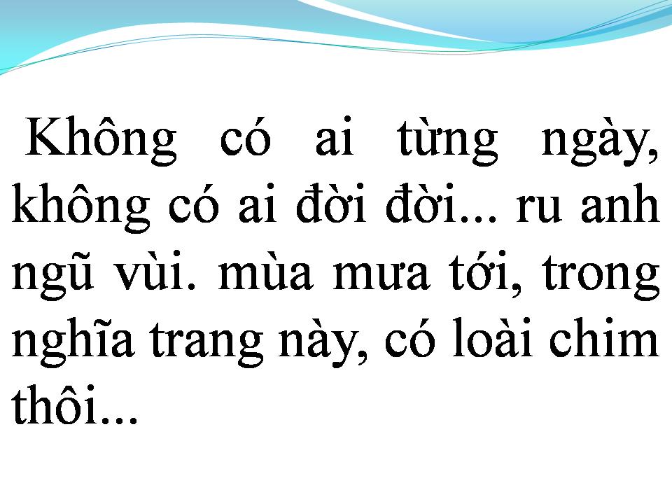 Lời bài hát CHO MỘT NGƯỜI NẰM XUỐNG