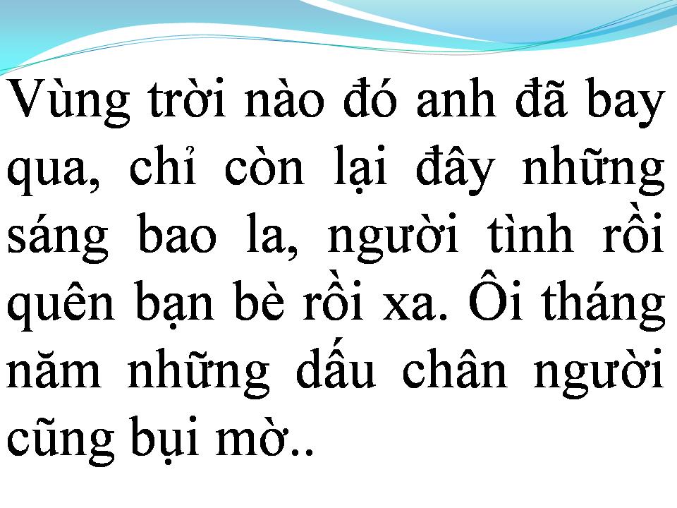Lời bài hát CHO MỘT NGƯỜI NẰM XUỐNG