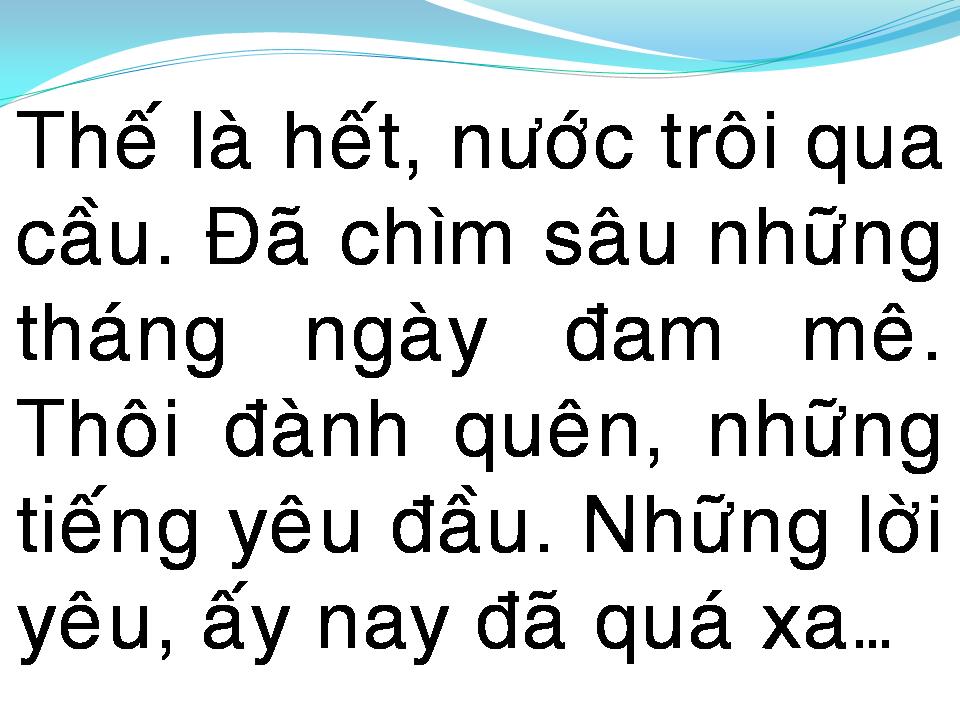 Lời bài hát CHO NGƯỜI TÌNH LỠ
