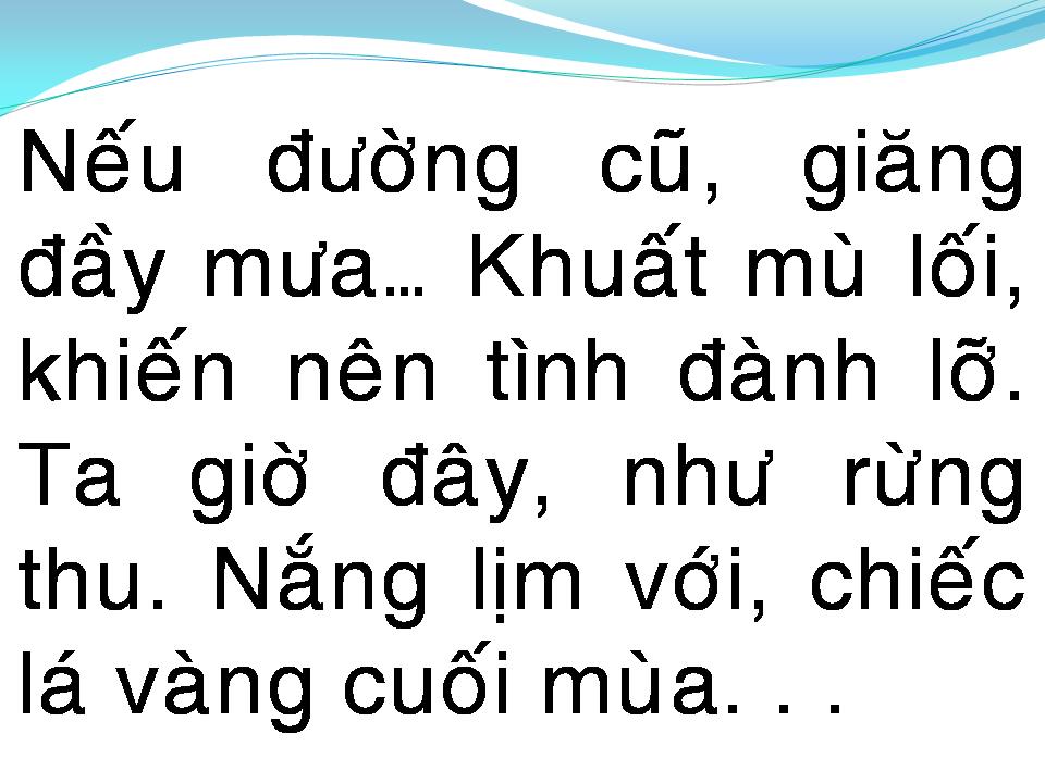 Lời bài hát CHO NGƯỜI TÌNH LỠ