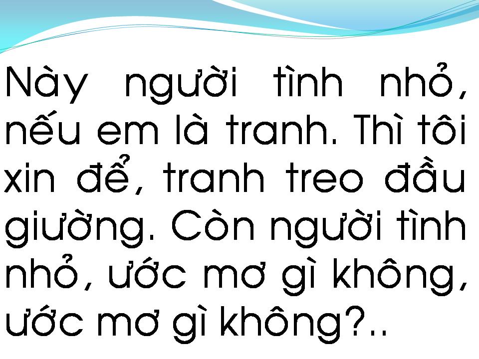 Lời bài hát CHO NGƯỜI TÌNH NHỎ