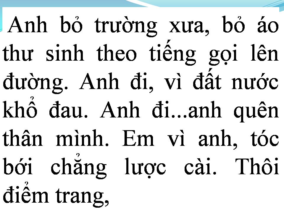 Lời bài hát CHO NGƯỜI VÀO CUỘC CHIẾN