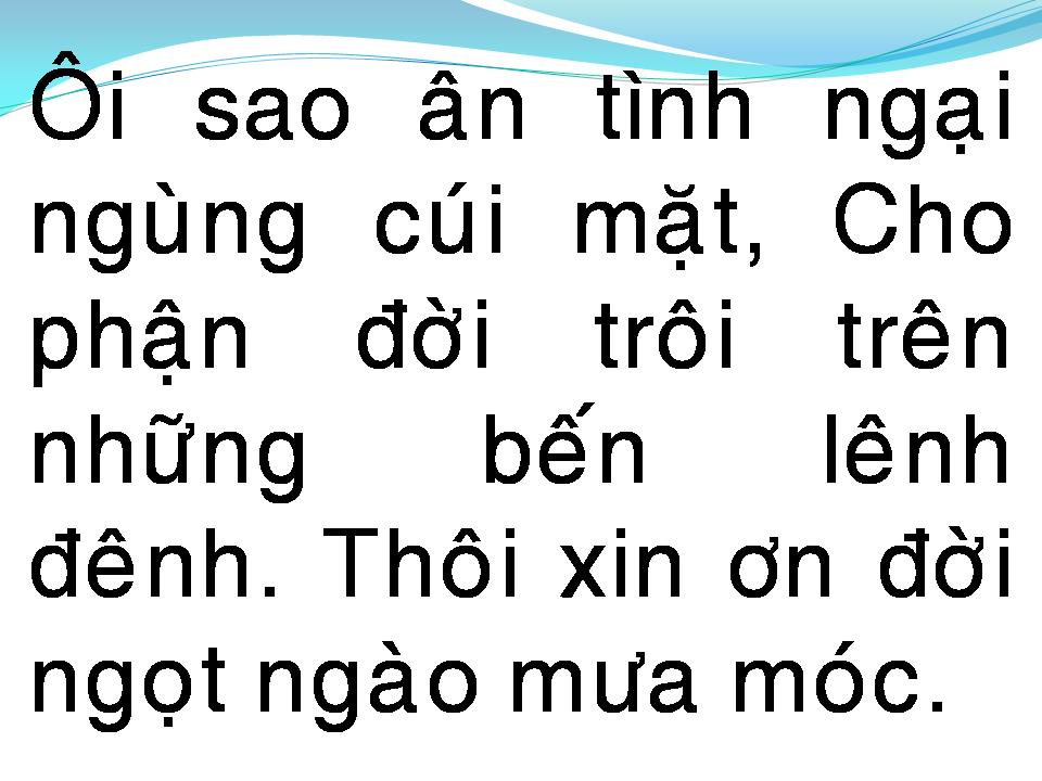 Lời bài hát CHO NHAU NGÀN SAU