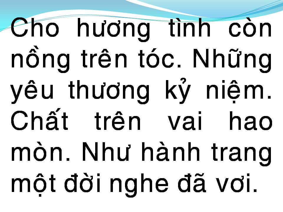 Lời bài hát CHO NHAU NGÀN SAU