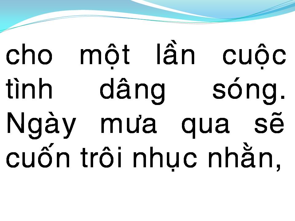 Lời bài hát CHO NHAU NGÀN SAU