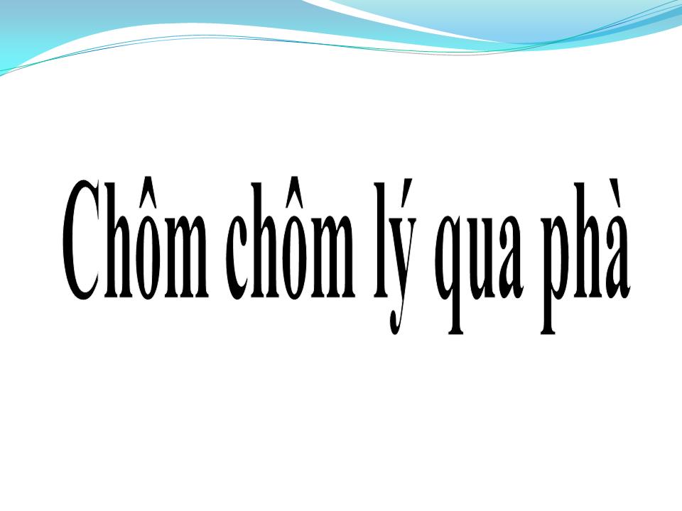 Lời bài hát CHÔM CHÔM LÝ QUA PHÀ
