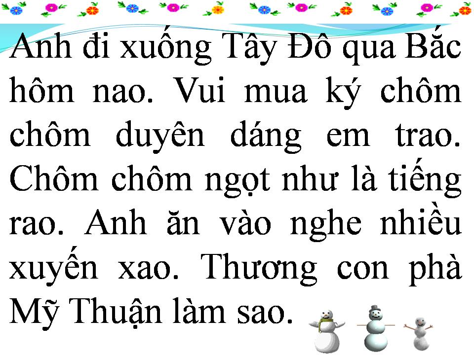 Lời bài hát CHÔM CHÔM LÝ QUA PHÀ