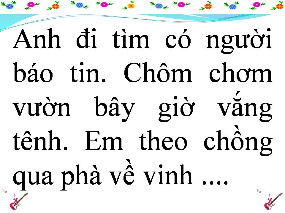 Lời bài hát CHÔM CHÔM LÝ QUA PHÀ