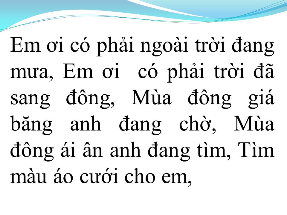Lời bài hát CHỜ ĐÔNG