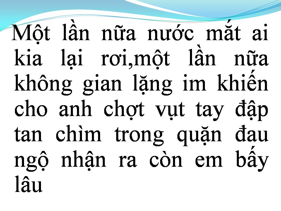 Lời bài hát CHỜ ĐỢI QUÁ KHỨ