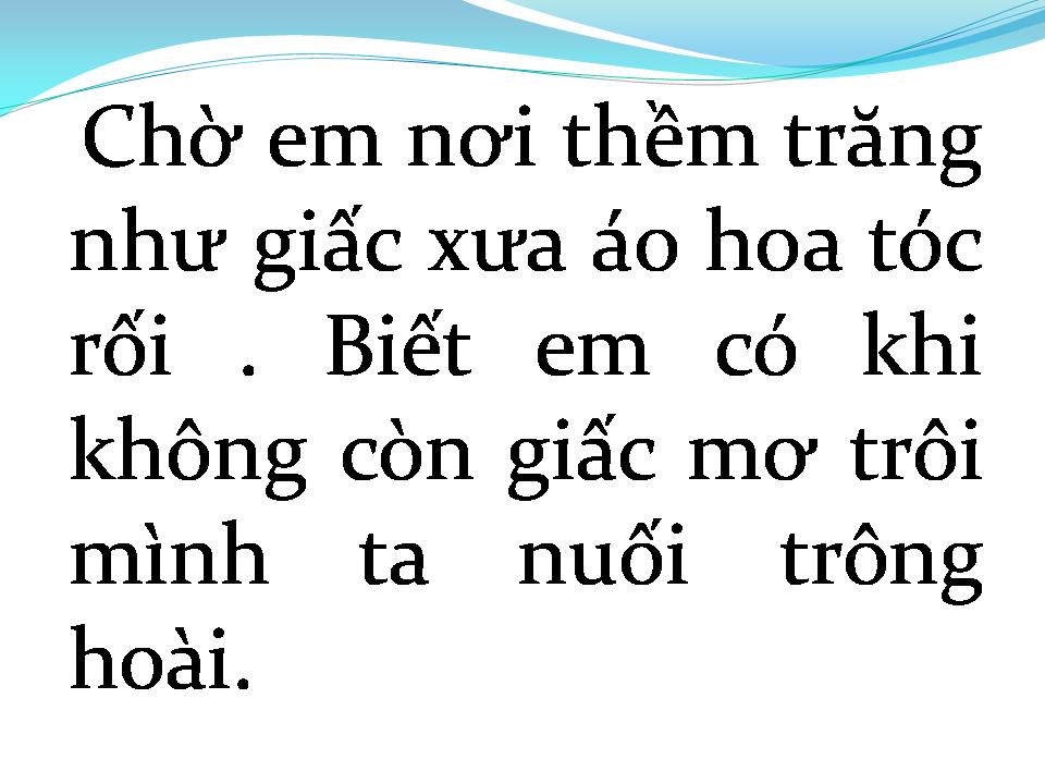 Lời bài hát CHỜ EM NƠI THỀM TRĂNG