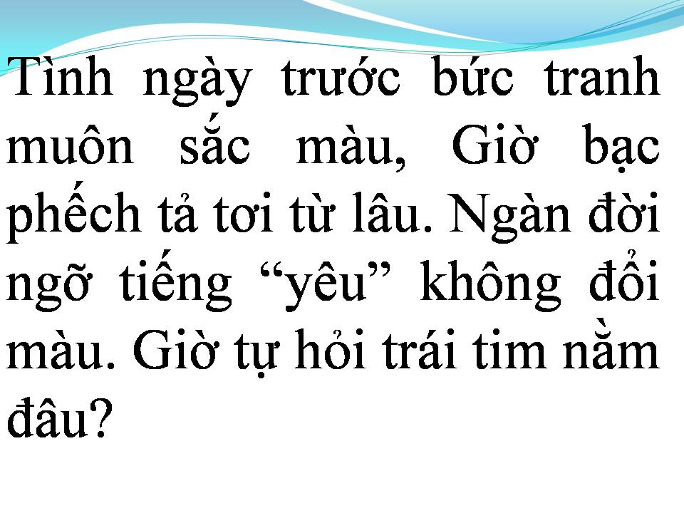Lời bài hát CHỜ MỘT TIẾNG YÊU