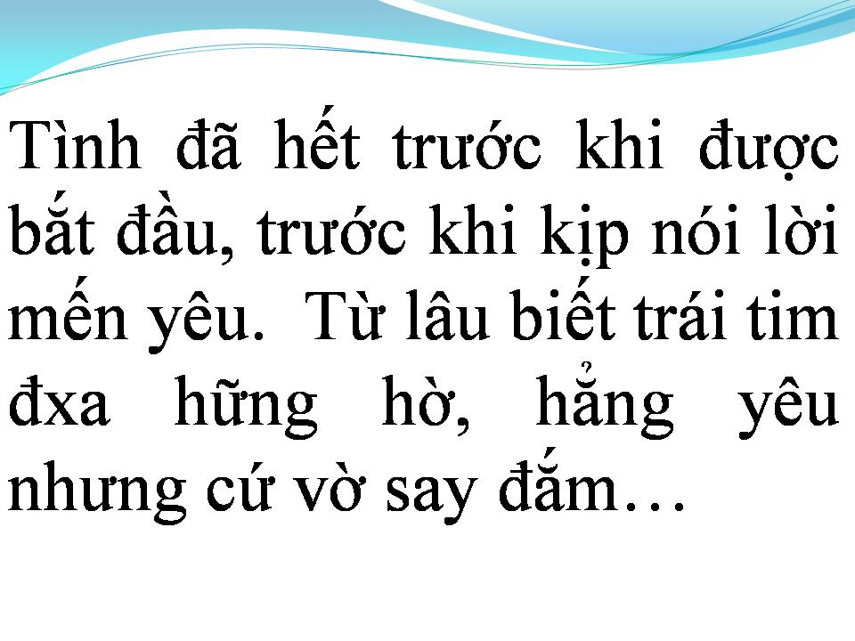 Lời bài hát CHỜ MỘT TIẾNG YÊU