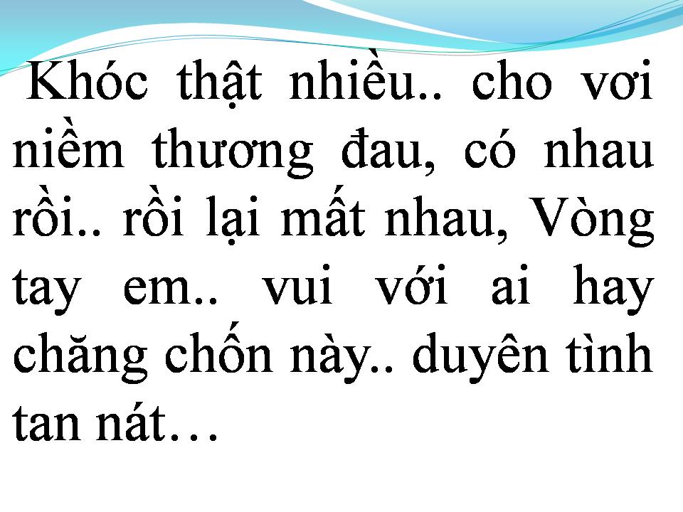 Lời bài hát CHỢT KHÓC