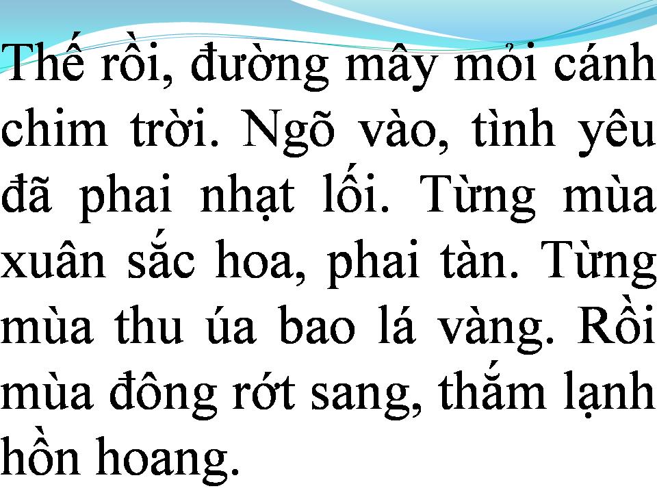 Lời bài hát CHỢT NHƯ NĂM MƯỜI TÁM