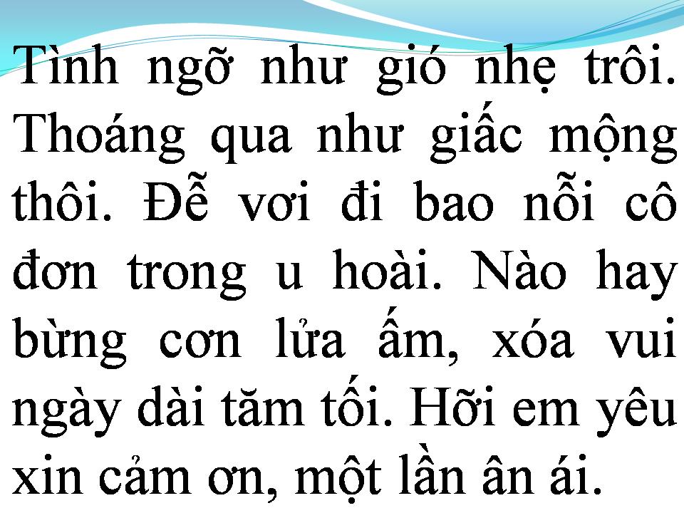 Lời bài hát CHỢT NHƯ NĂM MƯỜI TÁM