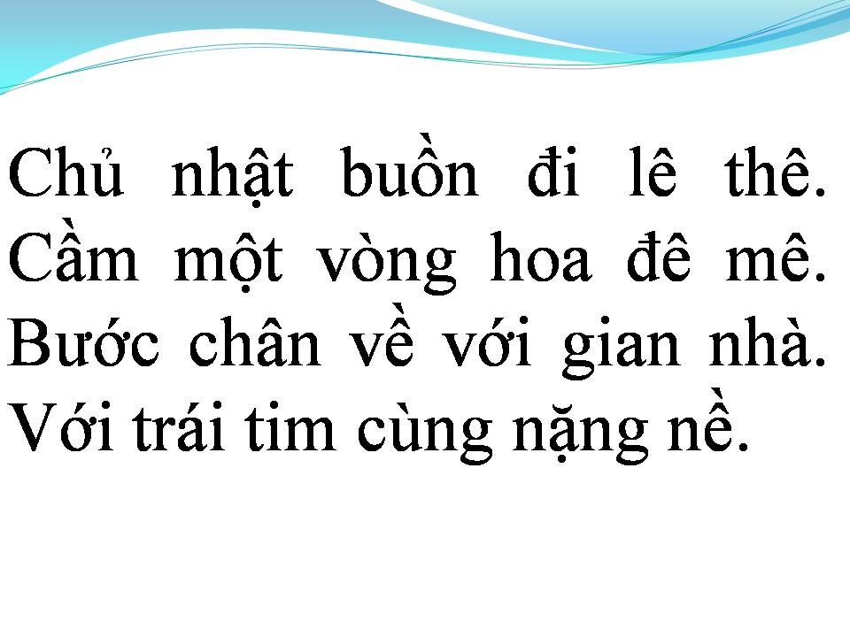 Lời bài hát CHỦ NHẬT BUỒN