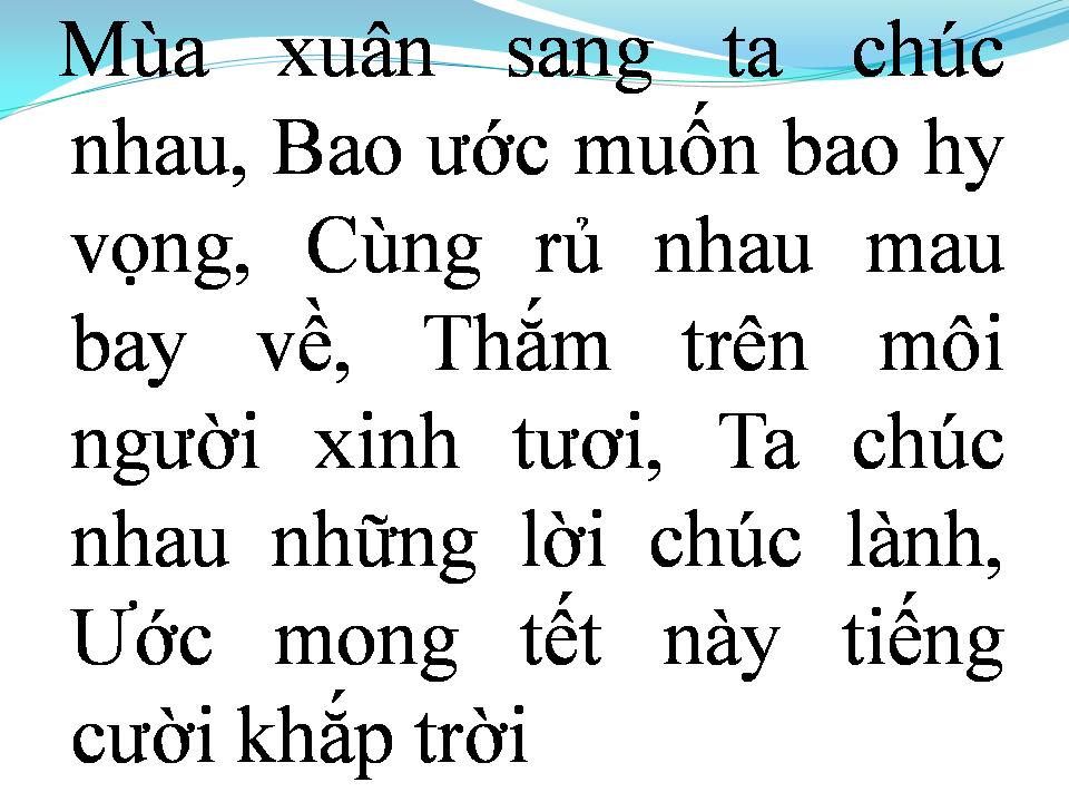 Lời bài hát CHÚC TẾT