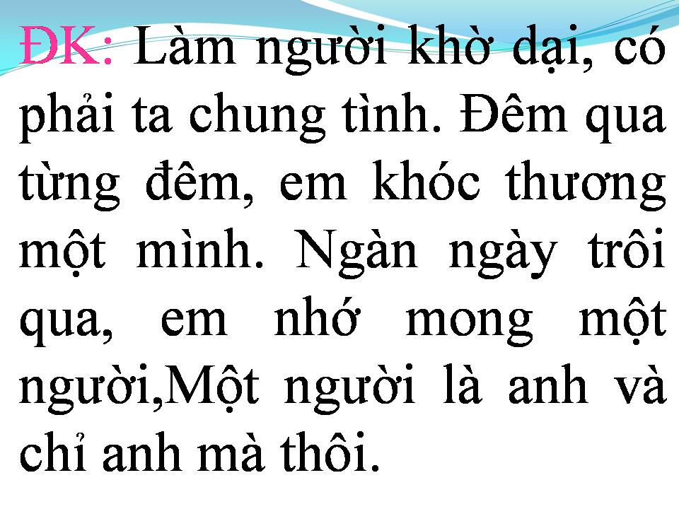 Lời bài hát CHUNG TÌNH