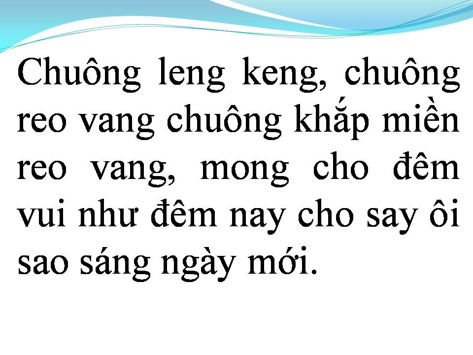 Lời bài hát CHUÔNG NOEL