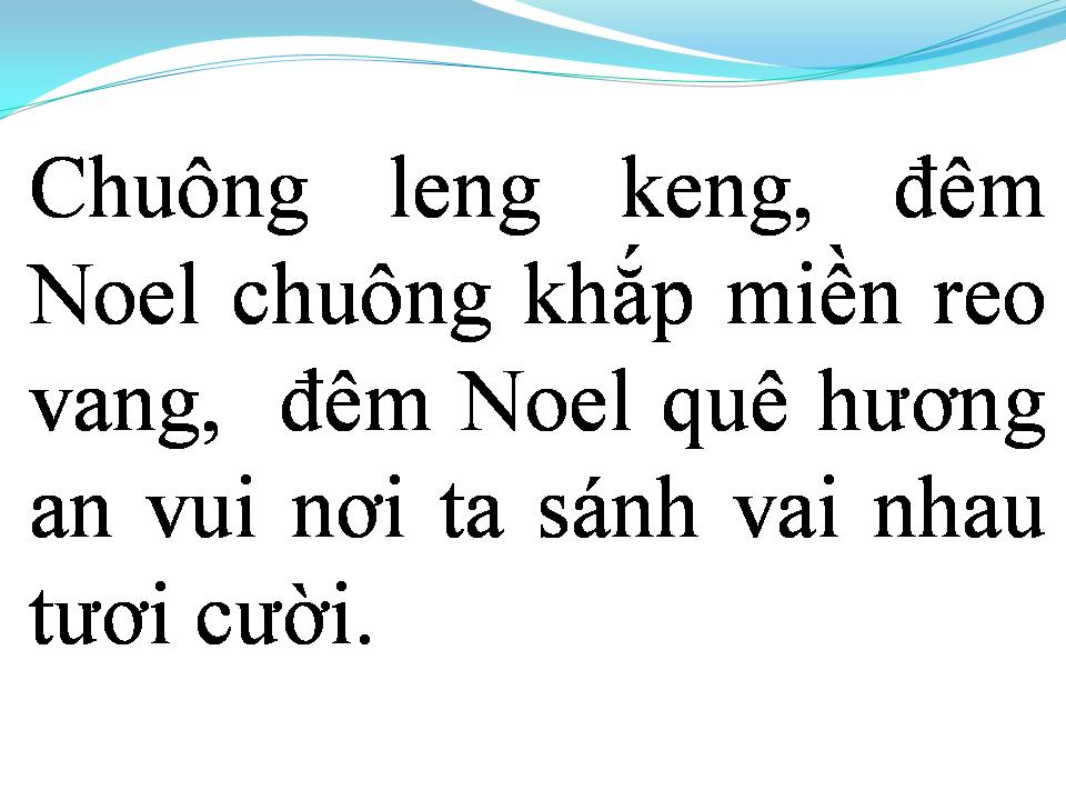 Lời bài hát CHUÔNG NOEL