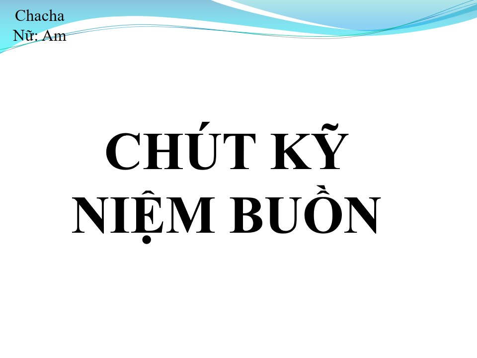 Lời bài hát CHÚT KỶ NIỆM BUỒN