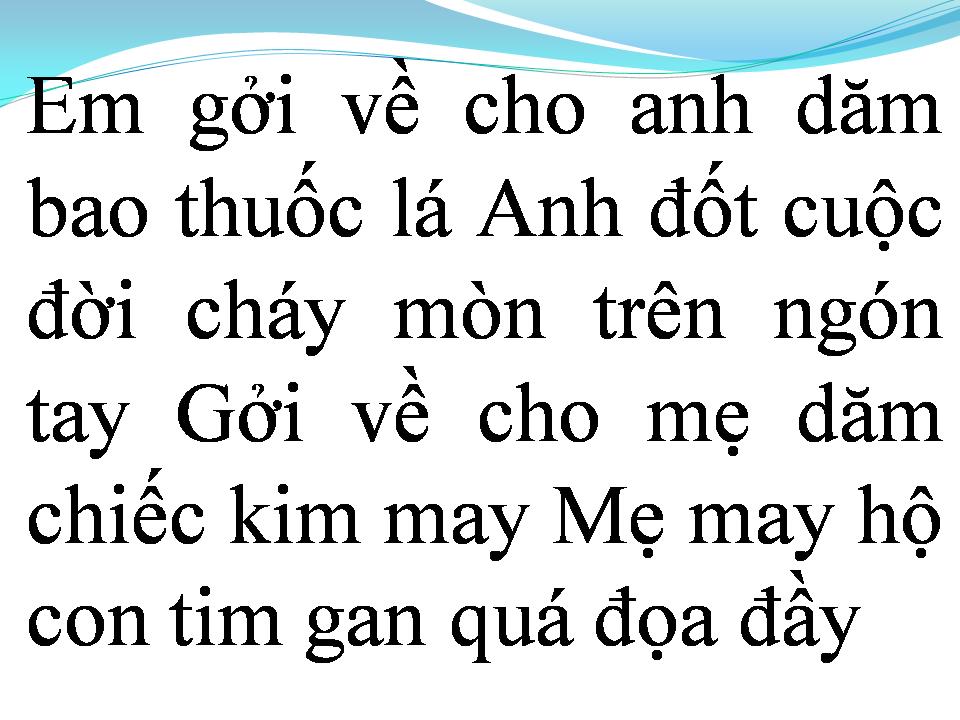 Lời bài hát CHÚT QUÀ CHO QUÊ HƯƠNG