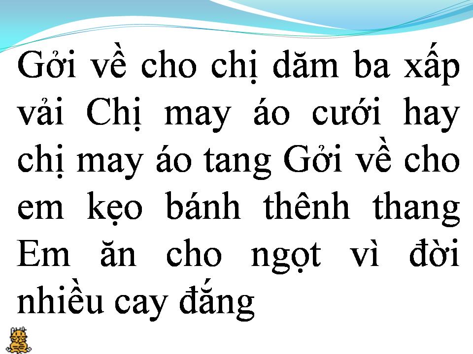 Lời bài hát CHÚT QUÀ CHO QUÊ HƯƠNG