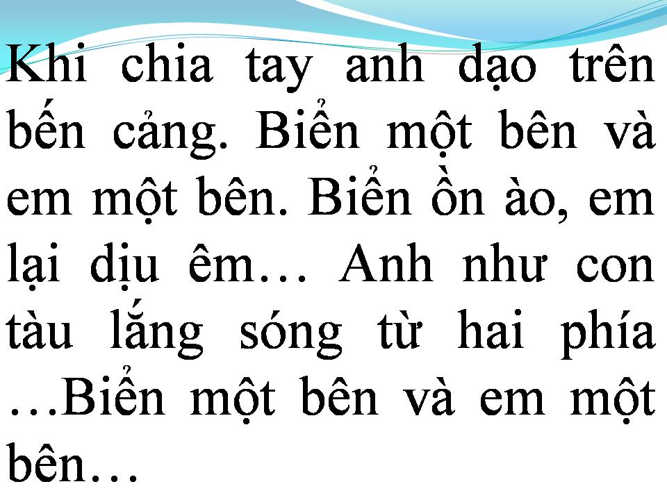 Lời bài hát CHÚT THƯ TÌNH CỦA NGƯỜI LÍNH BIỂN