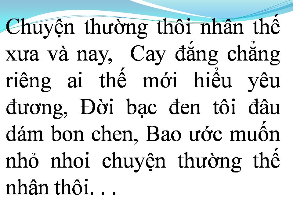 Lời bài hát CHUYỆN BÌNH THƯỜNG