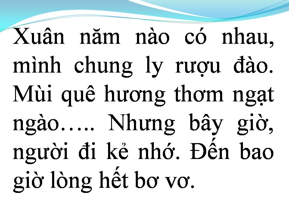 Lời bài hát CHUYỆN BUỒN NGÀY XUÂN