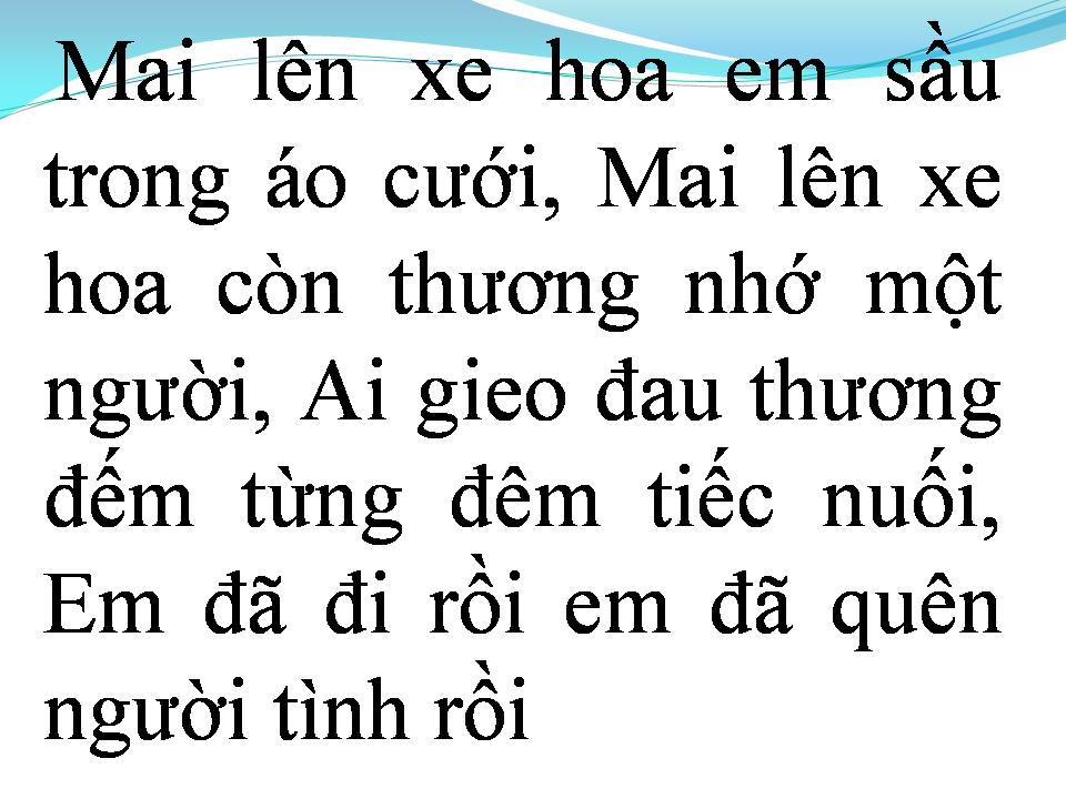Lời bài hát CHUYỆN BUỒN TÌNH YÊU (CHIA LY)