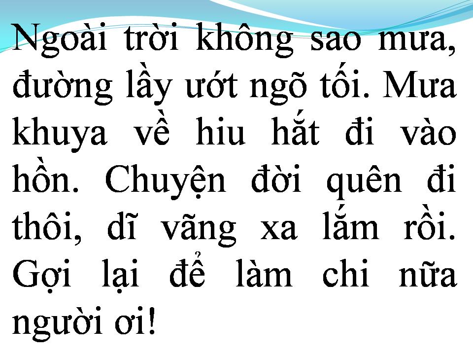 Lời bài hát CHUYỆN ĐÊM MƯA