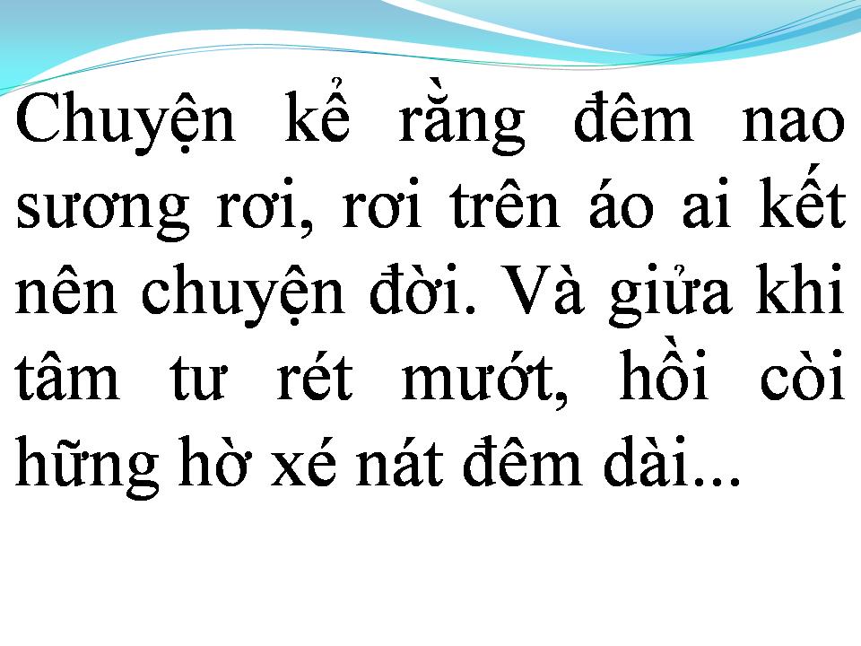 Lời bài hát CHUYẾN ĐI VỀ SÁNG