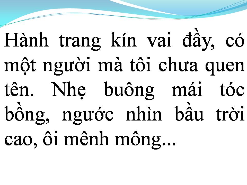 Lời bài hát CHUYẾN ĐI VỀ SÁNG