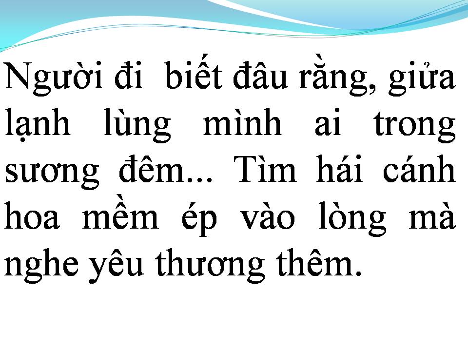 Lời bài hát CHUYẾN ĐI VỀ SÁNG