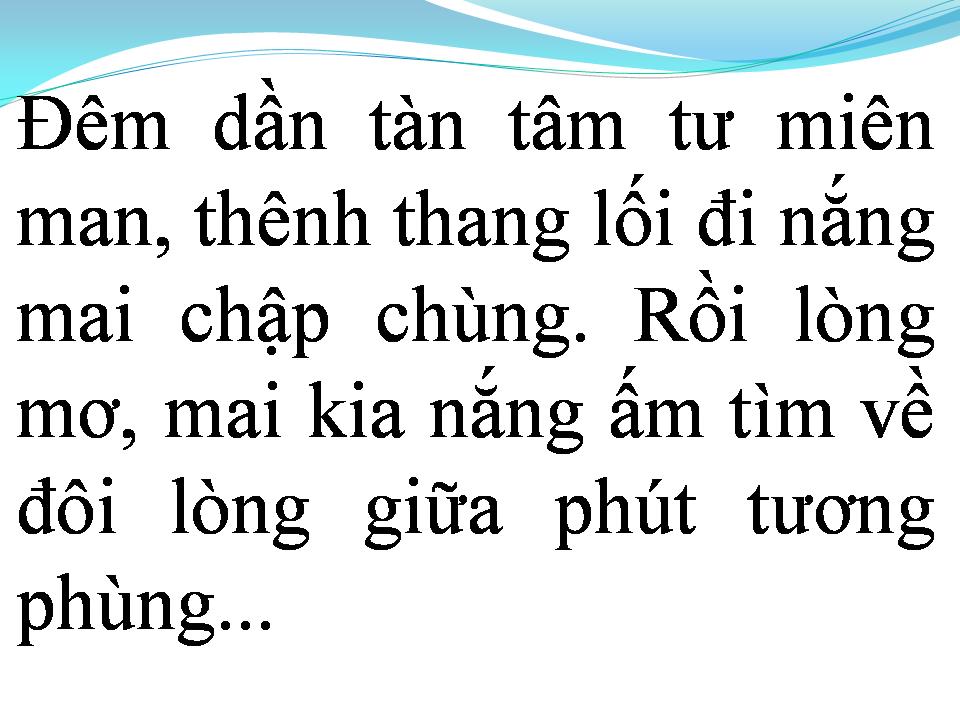 Lời bài hát CHUYẾN ĐI VỀ SÁNG
