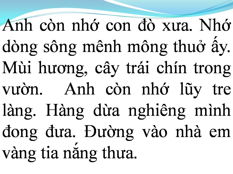 Lời bài hát CHUYẾN ĐÒ QUÊ HƯƠNG
