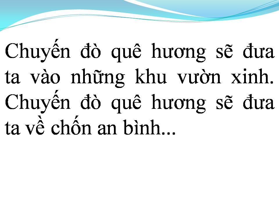 Lời bài hát CHUYẾN ĐÒ QUÊ HƯƠNG