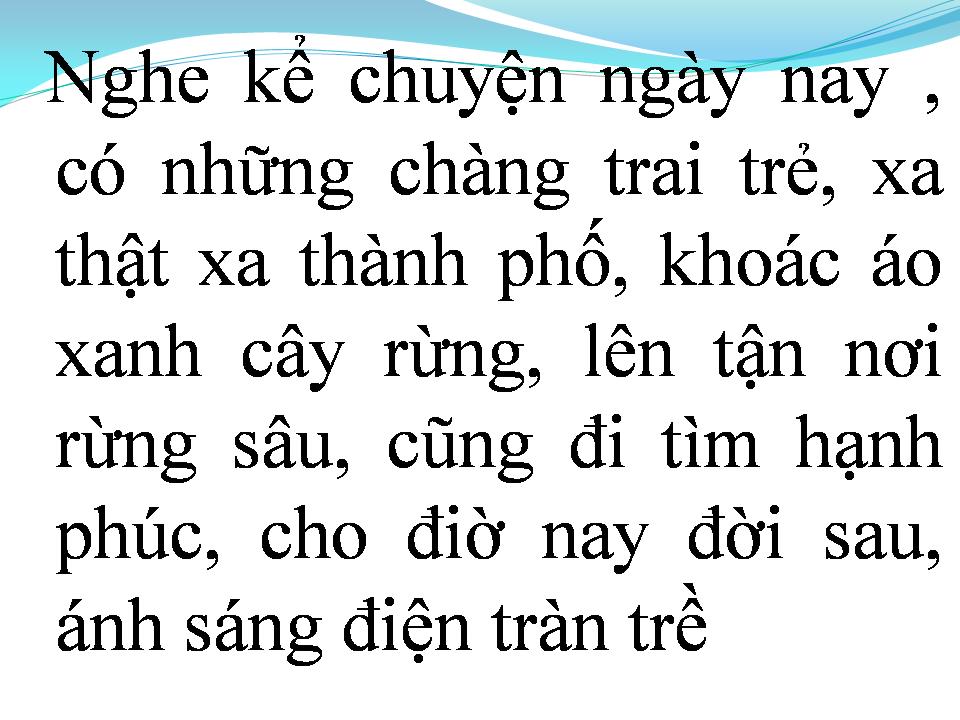 Lời bài hát CHUYỆN ĐỜI XƯA CHUYỆN NGÀY NAY