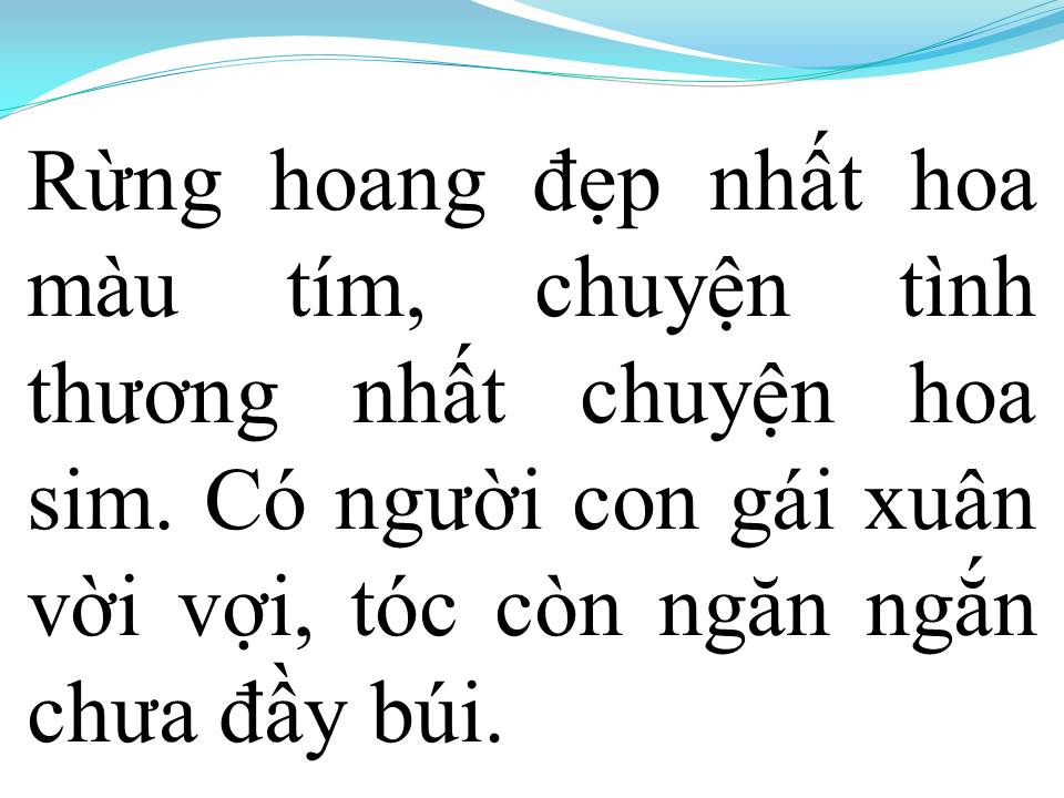 Lời bài hát CHUYỆN HOA SIM