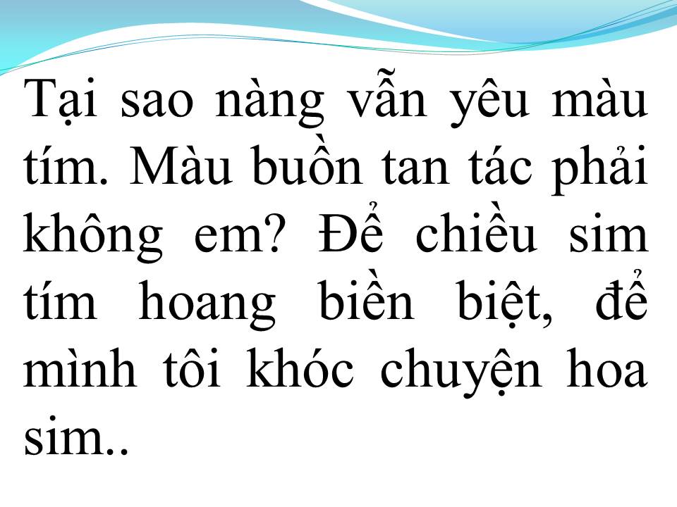 Lời bài hát CHUYỆN HOA SIM