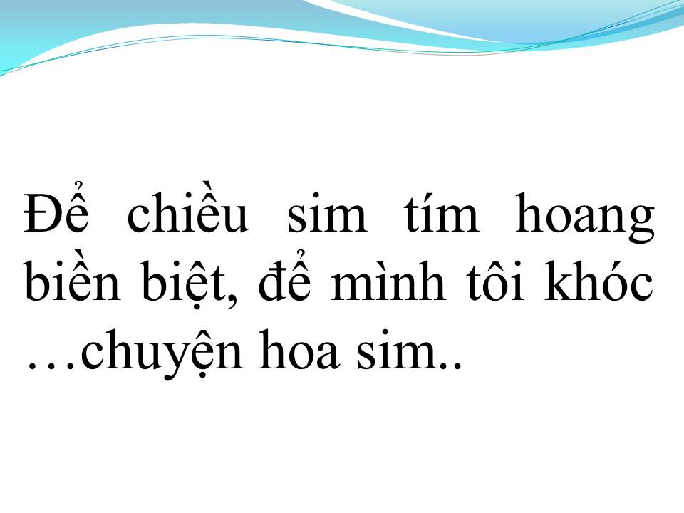 Lời bài hát CHUYỆN HOA SIM