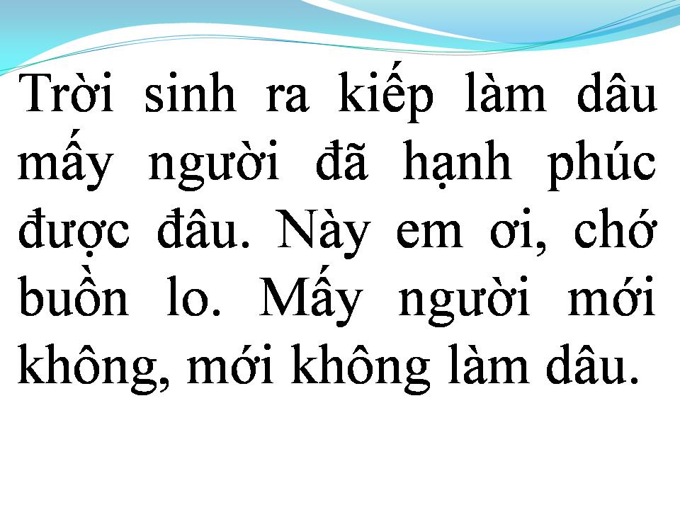 Lời bài hát CHUYỆN LÀM DÂU