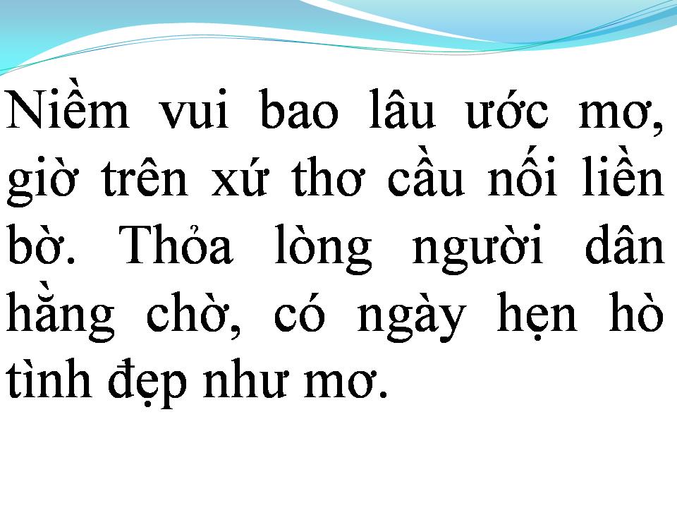 Lời bài hát CHUYỆN MỘT CHIẾC CẦU ĐÃ GÃY